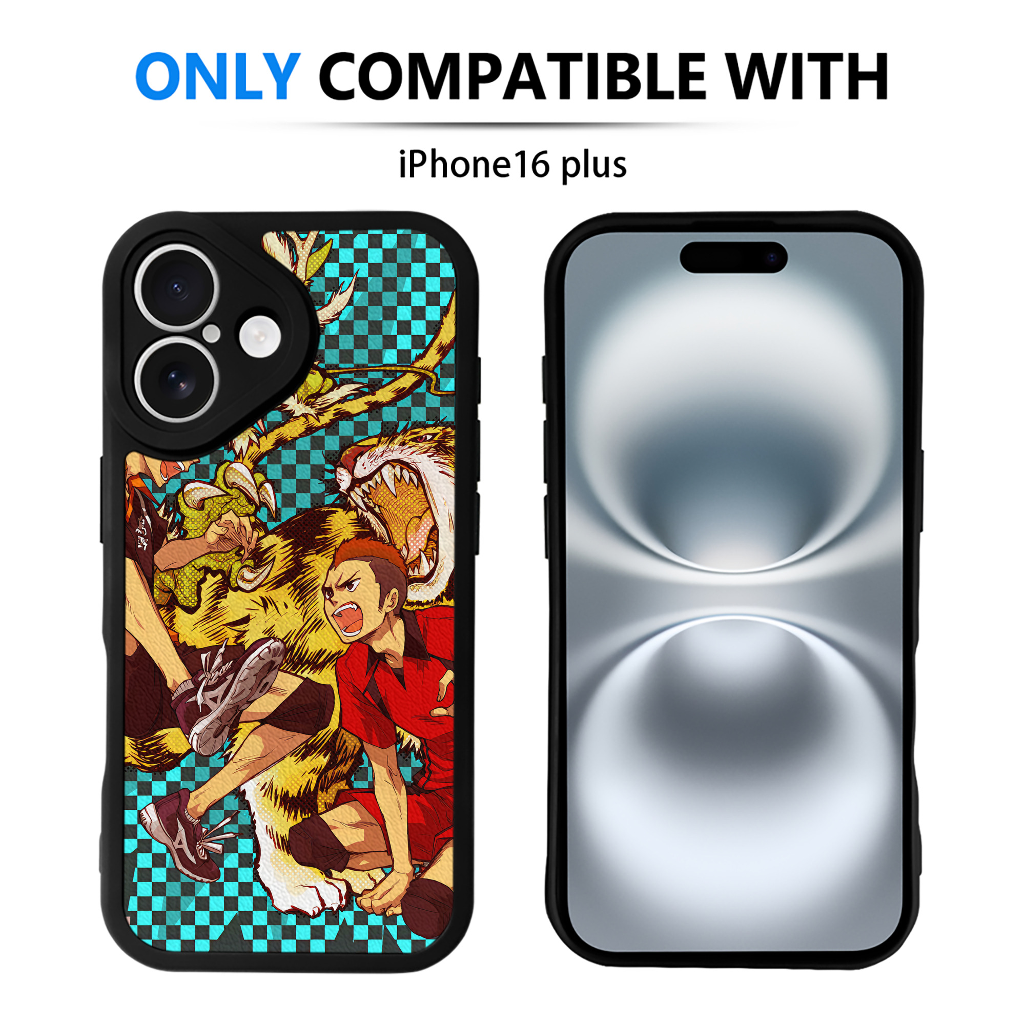 （画像用） ハイキュー!! Haikyu!! 【iPhone 16シリーズ対応】シリコンスマホケース（レザー調） 材質：シリコン